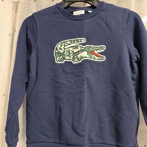 Lacoste Blue Sweatshirt with Green Crocodile